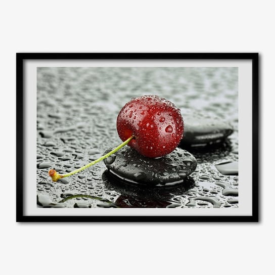 Foto-Obraz z ramką TULUP Czereśnia w deszczu 70x50 cm Tulup