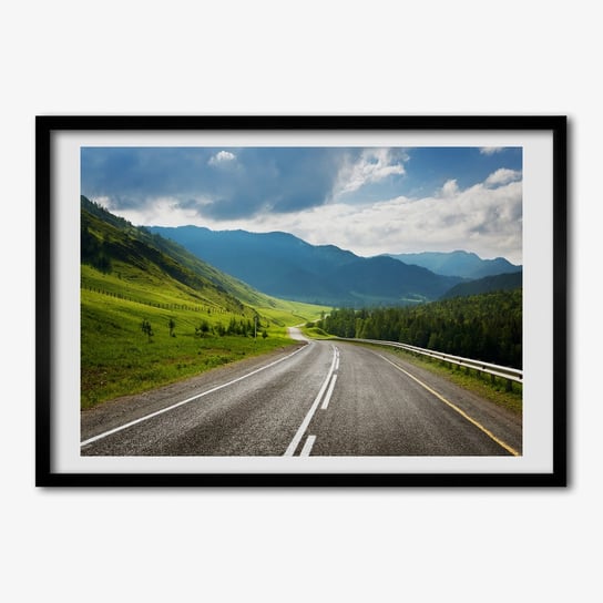Foto ramka obraz na ścianę TULUP Droga w górach 70x50 cm Tulup