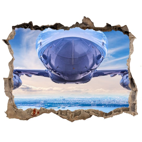Foto zdjęcie dziura na ścianę Samolot nad miastem, Tulup Tulup