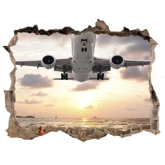 Foto zdjęcie dziura na ścianę Samolot nad morzem, Tulup Tulup