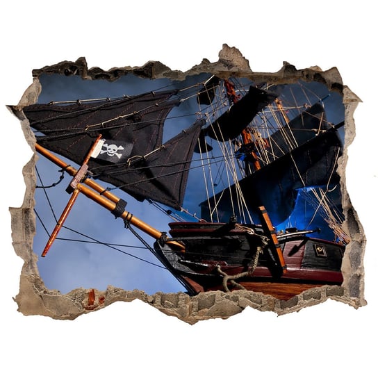 Foto zdjęcie dziura ścienna Piracki statek 120x81, Tulup Tulup