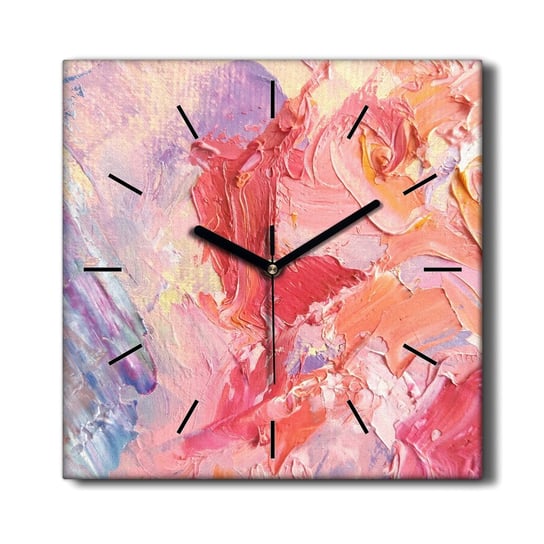 Foto zegar na płótnie Abstrakcja farba 30x30 cm, Coloray Coloray