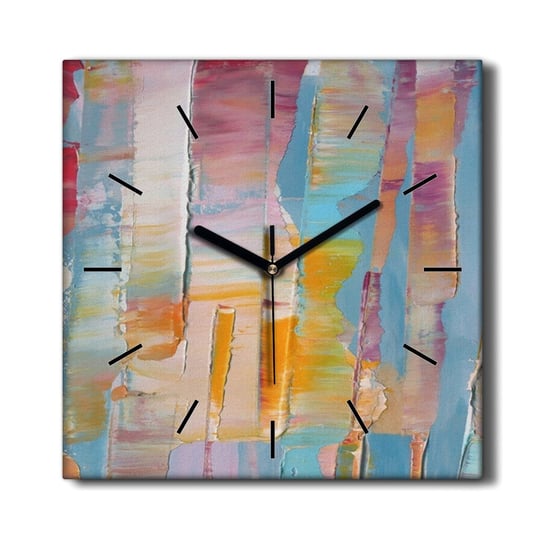 Foto zegar na płótnie Bohomazy z farby 30x30 cm, Coloray Coloray