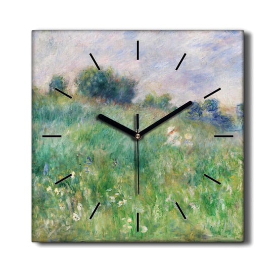 Foto zegar na płótnie cichy Łąka las niebo 30x30, Coloray Coloray