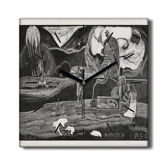 Foto zegar na płótnie cichy Maruru Gauguin 30x30, Coloray Coloray