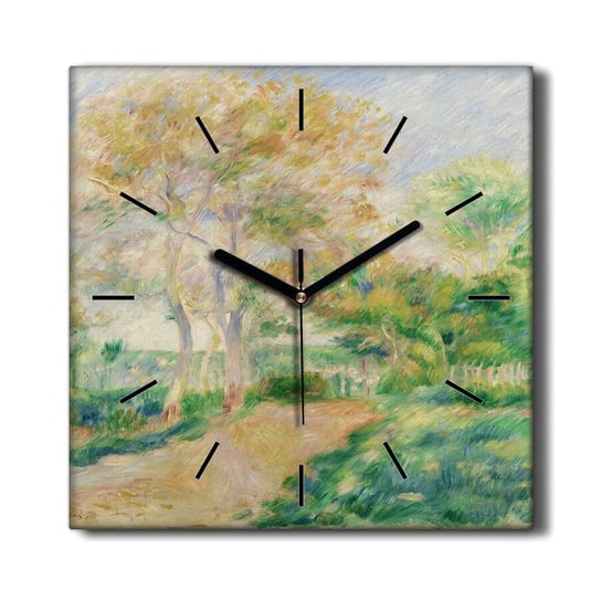 Foto zegar na płótnie cichy Park las trawa 30x30, Coloray Coloray
