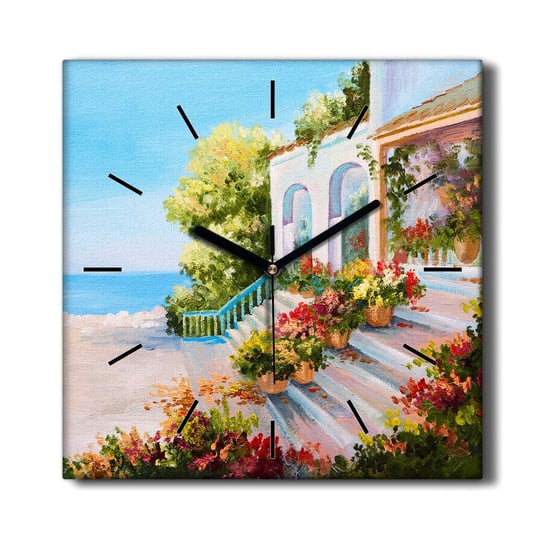 Foto zegar na płótnie Kwiaty morski natura 30x30, Coloray Coloray
