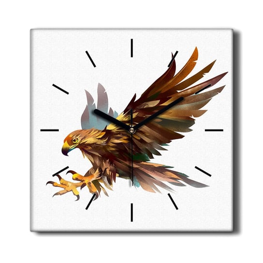 Foto zegar na płótnie Zwierzę ptak orzeł 30x30 cm, Coloray Coloray