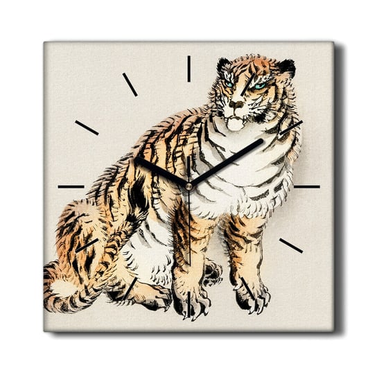 Foto zegar na płótnie Zwierzęta kot tygrys 30x30, Coloray Coloray