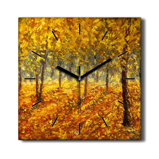 Foto zegar wiszący na płótnie Jesienny las 30x30, Coloray Coloray