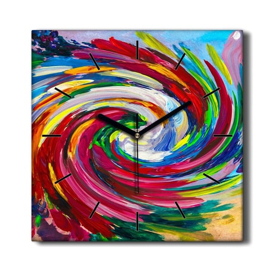 Foto zegar wiszący na płótnie Kolorowy wir 30x30, Coloray Coloray
