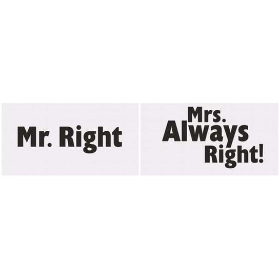 Fotogadżet, karteczki, Mr. Right / Mr. Always Right, 2 sztuki PartyDeco