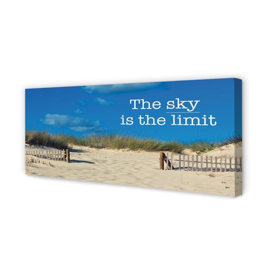 FotoObraz na płótnie TULUP Plaża niebo napis 125x50 cm cm Tulup