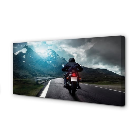 Fotoobraz na ścianę płótno TULUP Motocykl góry 120x60 cm cm Tulup