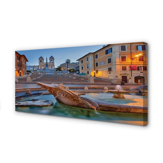 Fotoobraz na ścianę płótno TULUP Rzym fontanna 120x60 cm cm Tulup