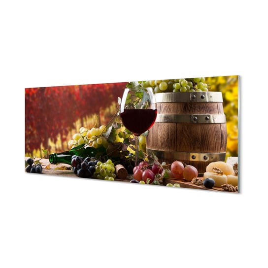 Fotoobraz na szkle TULUP Jesień wino kieliszek 125x50 cm cm Tulup