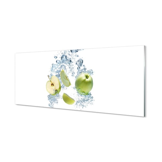 Fotoobraz na szkle TULUP Woda jabłko pokrojone 125x50 cm cm Tulup