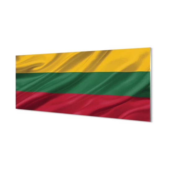 Fotoobraz szklany TULUP Flaga Litwy, 125x50 cm Tulup