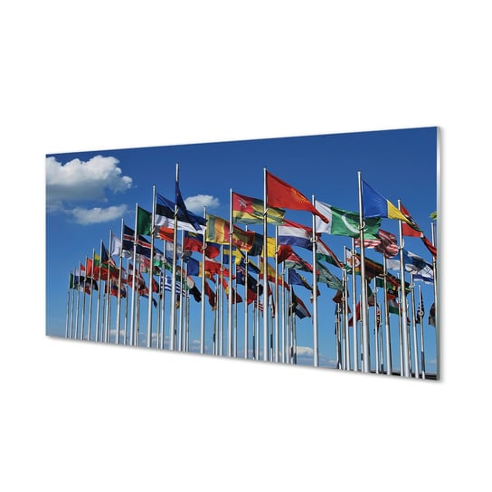 Fotoobraz szklany TULUP Różne flagi, 100x50 cm cm Tulup