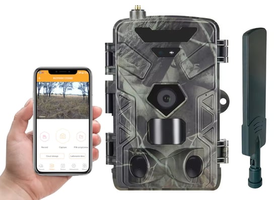 Fotopułapka kamera leśna myśliwska karta SIM 4G podgląd na żywo chmura 4K Inna marka