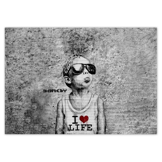 Fototapeta 312x219 I love life Banksy ZeSmakiem