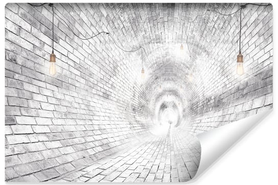 Fototapeta Abstrakcyjny TUNEL Beton Mur Stare Cegły Efekt 3D 270cm x 180cm Muralo