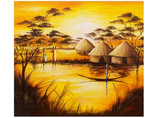 Fototapeta, Afrykańska wioska, 6 elementów, 268x240 cm Oobrazy