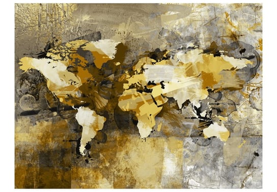 Fototapeta, Artystyczna mapa świata, 350X270 DecoNest