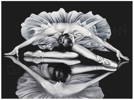 Fototapeta Baletnica w lustrzanym odbiciu, 2 elementy, 200x150 cm Oobrazy