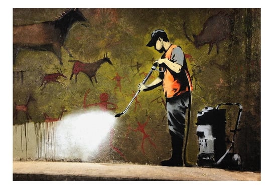 Fototapeta, Banksy, Cave Painting, 100x70 cm DecoNest