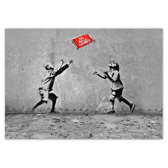 Fototapeta Banksy No Ball Games, 312x219cm ZeSmakiem