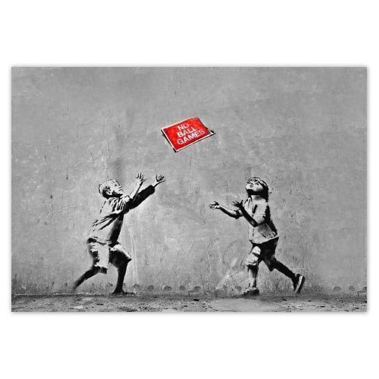 Fototapeta Banksy No Ball Games, 368x254cm ZeSmakiem