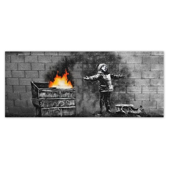 Fototapeta Banksy śnieg smog, 250x104cm ZeSmakiem