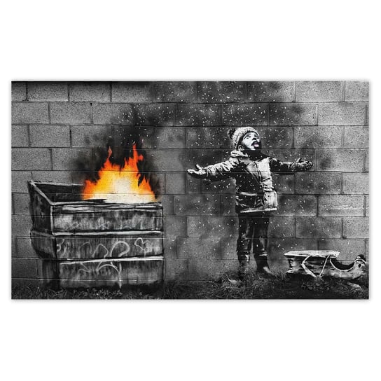 Fototapeta Banksy śnieg smog, 520x318cm ZeSmakiem