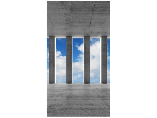 Fototapeta Betonowa palisada na tle nieba, 2 elementy, 110x200 cm Oobrazy