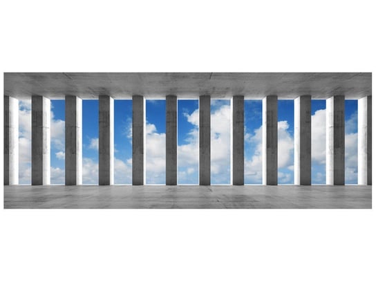 Fototapeta Betonowa palisada na tle nieba, 2 elementy, 268x100 cm Oobrazy