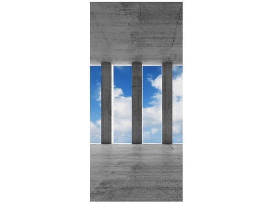 Fototapeta Betonowa palisada na tle nieba, 95x205 cm Oobrazy