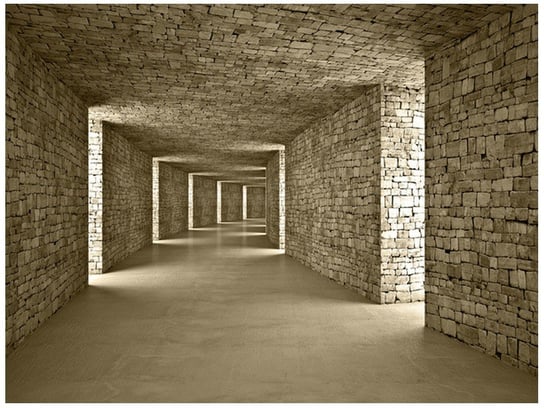 Fototapeta, Beżowy tunel, 2 elementy, 200x150 cm Oobrazy