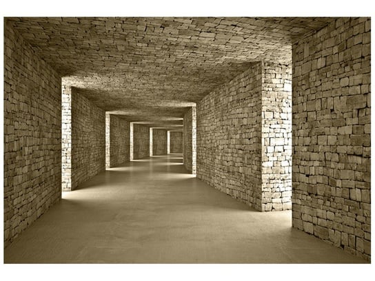 Fototapeta, Beżowy tunel, 8 elementów, 368x248 cm Oobrazy