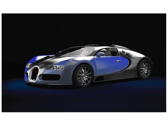 Fototapeta, Błękitne Bugatti Veyron, 8 elementów, 412x248 cm Oobrazy