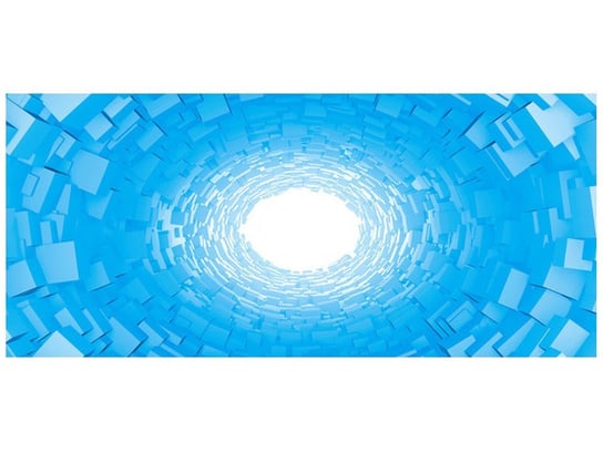 Fototapeta, Błękitny tunel 3d, 12 elementów, 536x240 cm Oobrazy