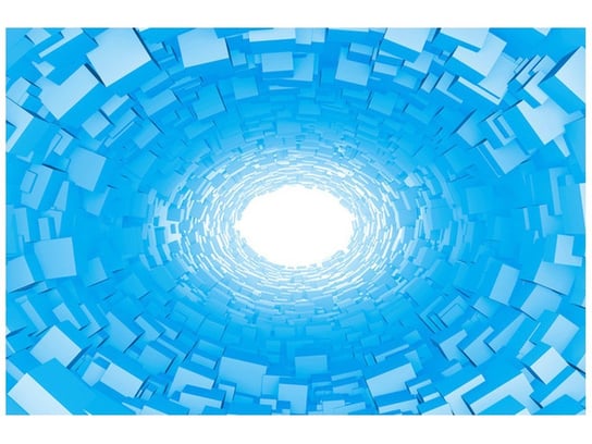 Fototapeta, Błękitny tunel 3d, 8 elementów, 400x268 cm Oobrazy