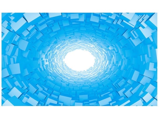 Fototapeta, Błękitny tunel 3d, 8 elementów, 412x248 cm Oobrazy