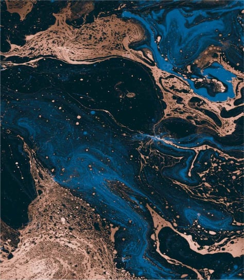 Fototapeta blue and bronze paints, tapeta papierowa, bryt 50x280 cm Inna marka