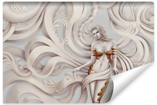 Fototapeta Bogini Grecka MEDUZA Kobieta Ornamenty Abstrakcja 3D 300cm x 210cm Muralo