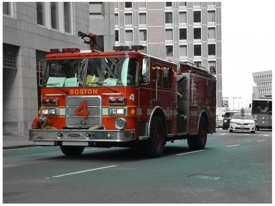 Fototapeta Bostoński wóz strażacki - Brett Levin, 2 elementy, 200x150 cm Oobrazy