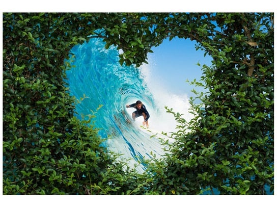 Fototapeta, Bukszpan z surfującym mężczyzną, 8 elementów, 368x248 cm Oobrazy