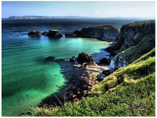 Fototapeta Carrick-a-rede Widok na linię brzegową, 2 elementy, 200x150 cm Oobrazy