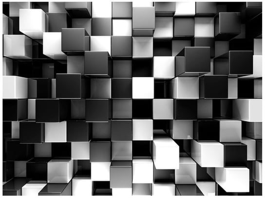 Fototapeta, Czarne i białe bloki, 2 elementy, 200x150 cm Oobrazy