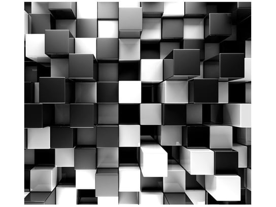 Fototapeta, Czarne i białe bloki, 6 elementów, 268x240 cm Oobrazy